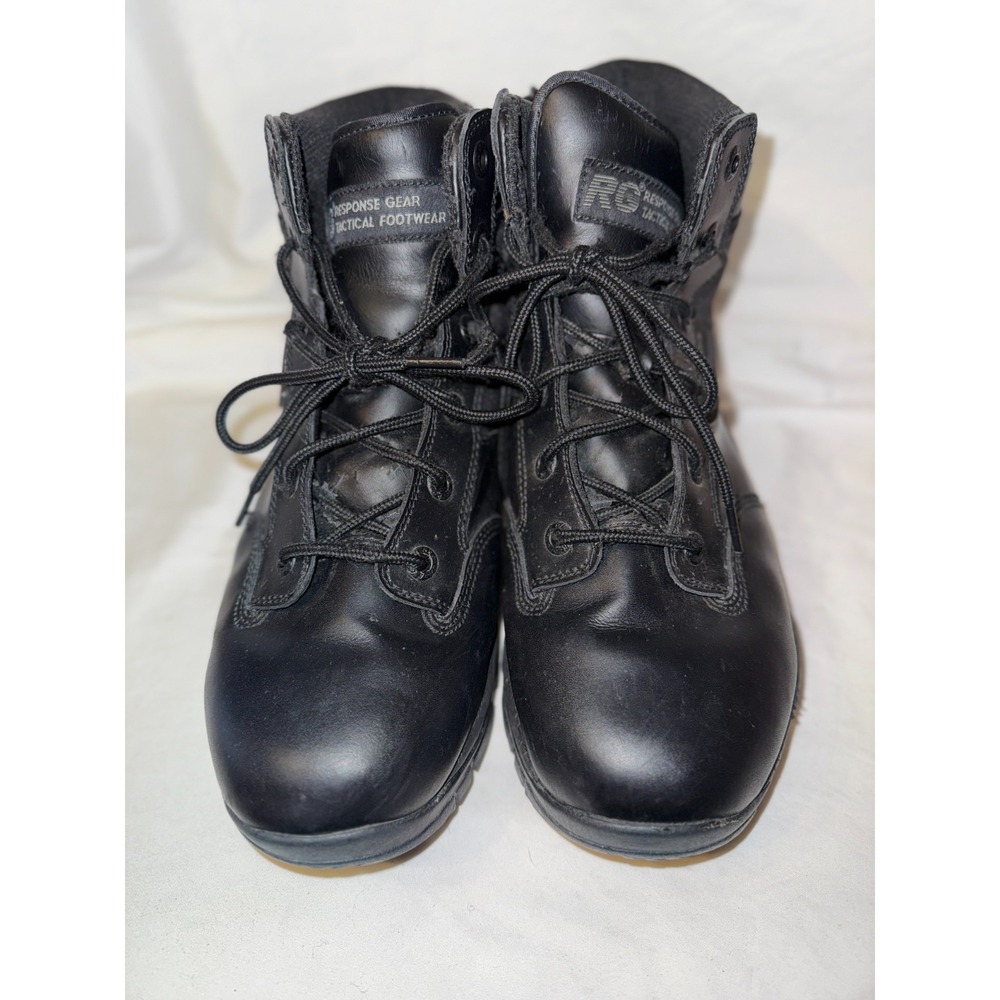 RG Response Gear 6" Men's Tactical US 12 Black Leather Side Zip Waterproof Boot